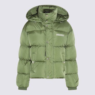 Green And White Down Jacket