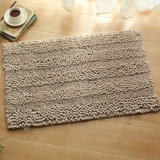 Totti Havana Beige Microfiber Chenille 19.6 x 31.5 Bathroom Mat