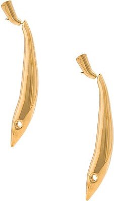 Long Earrings in Metallic Gold