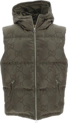 GG Logo Printed Hooded Gilet