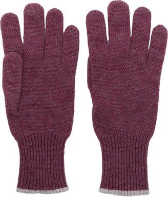 Intarsia-Knit Cashmere Gloves