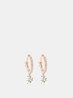 Set Free Pavé-diamond & 18kt Rose Gold Earrings
