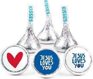 Just Candy 100 Pcs Religious Candy Party Favors Hershey's Kisses Vacation Bible School Church Chocolate (1lb, Approx. 100 Pcs) - No Assembly Required - By Just C