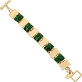 Robert Lee Morris Soho Malachite Link Bracelet