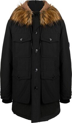 Faux-Fur Trimmed Hooded Parka