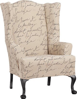 Stretch Pen Pal 1 Piece Wing Chair Slipcover