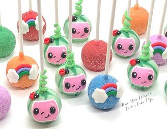 Watermelon Cartoon Cake Pops, 12 Watermelon Themed Individually Wrapped, Birthday