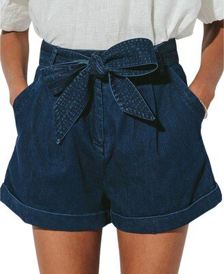 Belted Denim Short