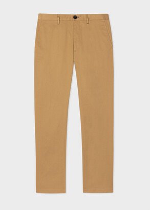 Mid-Fit Tan Cotton-Lyocell Chinos