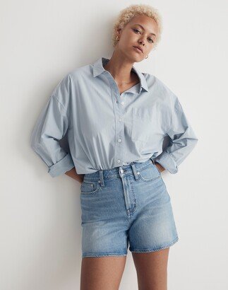 The Curvy Perfect Vintage Mid-Length Jean Short in Wainfleet Wash