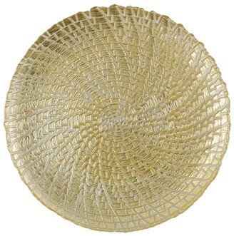 Rufolo Glass Gold Crocodile Service Plate/Charger-AA