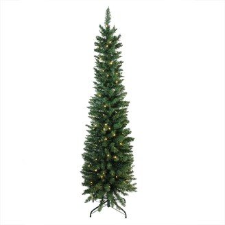 Northlight Pre-Lit Led Northern Balsam Fir Pencil Artificial Christmas Tree