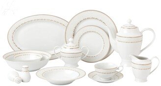 Dinnerware Fine China Service for 8 People-Lia, Set of 57