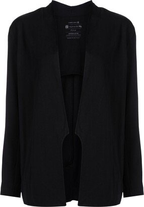 Collarless Long-Sleeve Coat