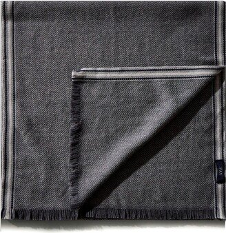 Two-tone Diagonal Weave Wool Scarf-AA