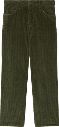 Corduroy Straight-Leg Trousers-AA