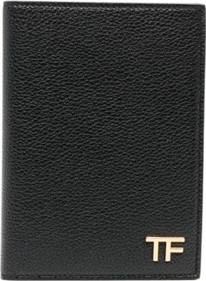 Logo-Plaque Leather Wallet-AL