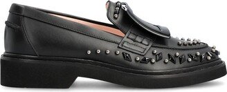Viv' Rangers Studs Lacquered Buckle Loafers