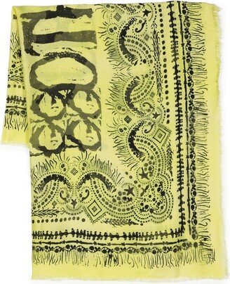 Graphic Print Scarf-AA