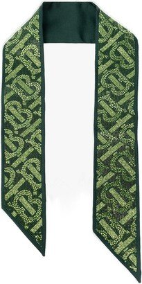 Embellished Monogram Skinny Scarf