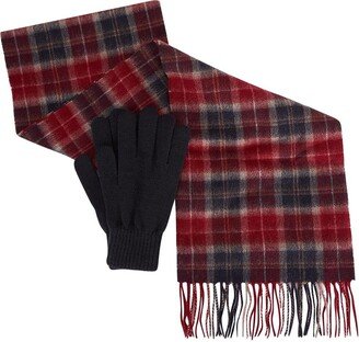 Saltburn Tartan Scarf & Glove Knitted Set