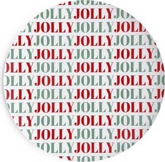 Salad Plates: Jolly Print Repeat Salad Plate, Red