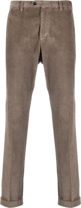 Corduroy Slim-Cut Trousers-AD