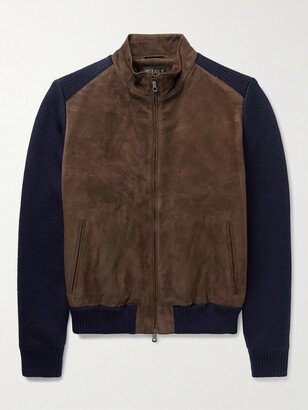 Grosvenor Suede and Wool Zip-Up Jacket