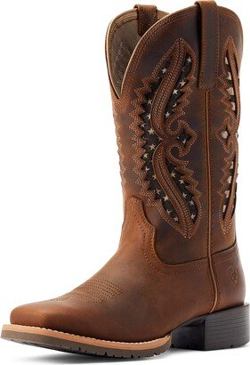 Womens Hybrid Rancher VentTek 360° Western Boot Distressed Tan 9