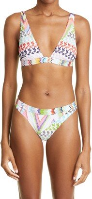 Patchwork Panel Two-Piece Swimsuit