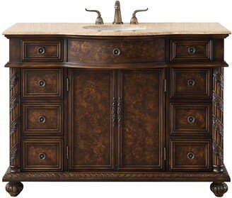 Stufurhome Reginald 48 Inches English Espresso Single Sink Bathroom Vanity