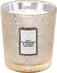 Gilt Pomander and Hinoki Classic Candle, 9 oz.