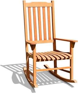 Outdoor Rocking Chair Single Rocker for Patio Deck - Natural - 33 x 28.5 x 45