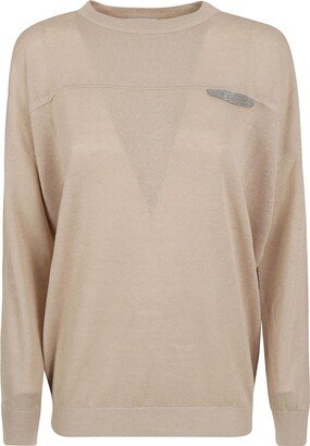 Monili Embellished Crewneck Jumper