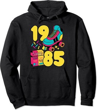 Best Of 1985 Throw Back 80s Night Summer Vibes Retro 80s Night Summer Vibes Best Of 1985 Candy Throw Back Pullover Hoodie