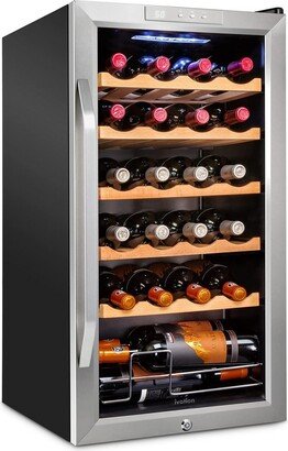 24 Bottle Wine Cooler Fridge, Compressor Refrigerator W/Lock