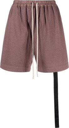 Drawstring Cotton Track Shorts