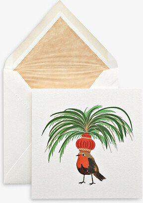 White Robin White Wove Greetings Cards box of ten