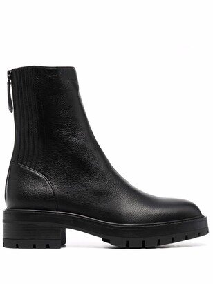 Saint Honore Combat almond-toe boots