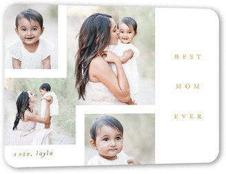 Mother's Day Cards: Beloved Brilliance Mother's Day, Gold Foil, White, 5X7, Matte, Personalized Foil Cardstock, Rounded