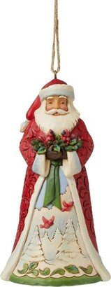 Jim Shore Santa Holding Cardinals - One Ornament 4.75 Inches - Heartwood Creek - 6009693 - Polyresin - Red