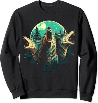 Wolf Howling Clothes Wolves Moon Howling Wolf Sweatshirt