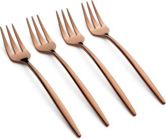 Gaze Copper Mirror Cocktail Forks Set, 4 Piece