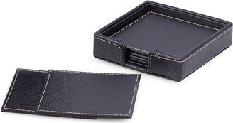 6-Piece Leather Coaster Set