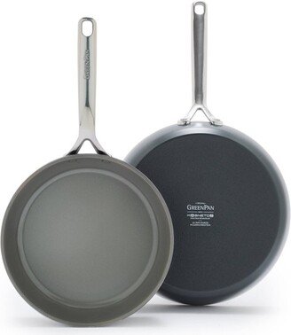 GP5 Hard Anodized Healthy Ceramic Nonstick 2pc Frypan Set 9.5 and 11 PFAS-Free - Slate