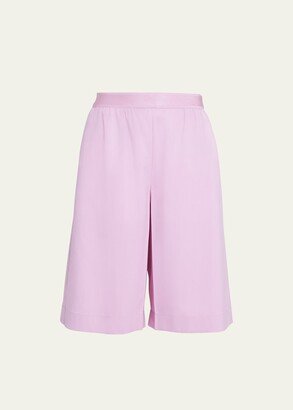 Jane Elastic Waist Wool Bermuda Shorts