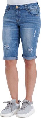 Vintage Bermuda Shorts In Mid Blue