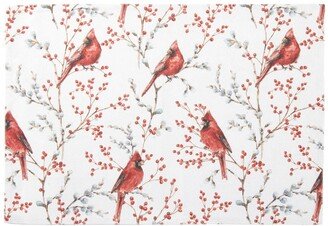 Tableau Cardinal with Berries Placemat Set, 4 Piece