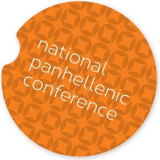 Npc National Panhellenic Conference Pumpkin Pattern Sandstone Car Coaster