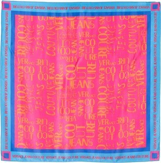 Logo-Print Silk Scarf